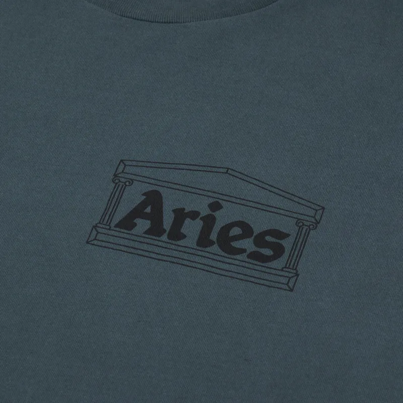 Aries Temple Long Sleeve T Shirt Dark Green-4