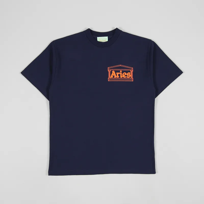 Aries Temple T Shirt Navy
