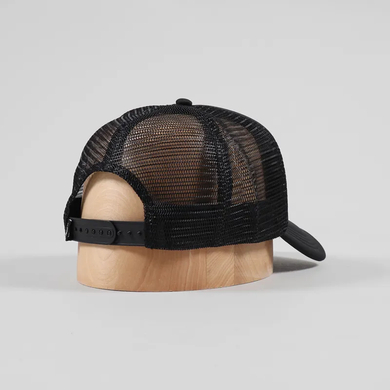 The North Face Logo Trucker Cap Black White-1