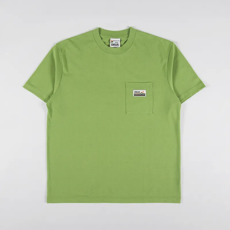 Deus Ex Machina Mens Tee Tango Cotton Pocket T Shirt Camp Green