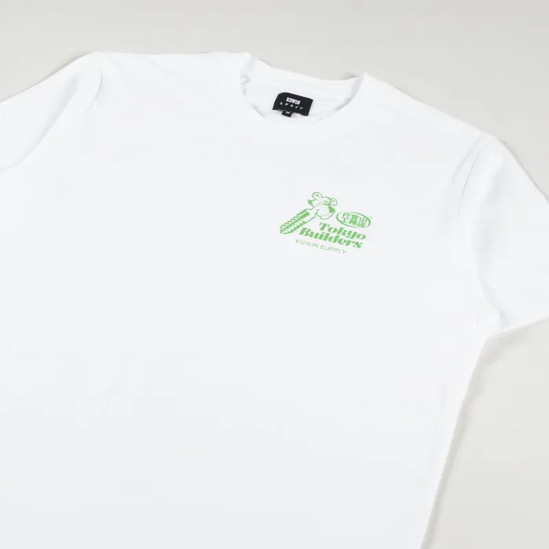 Edwin Tokyo Builders T Shirt White-3