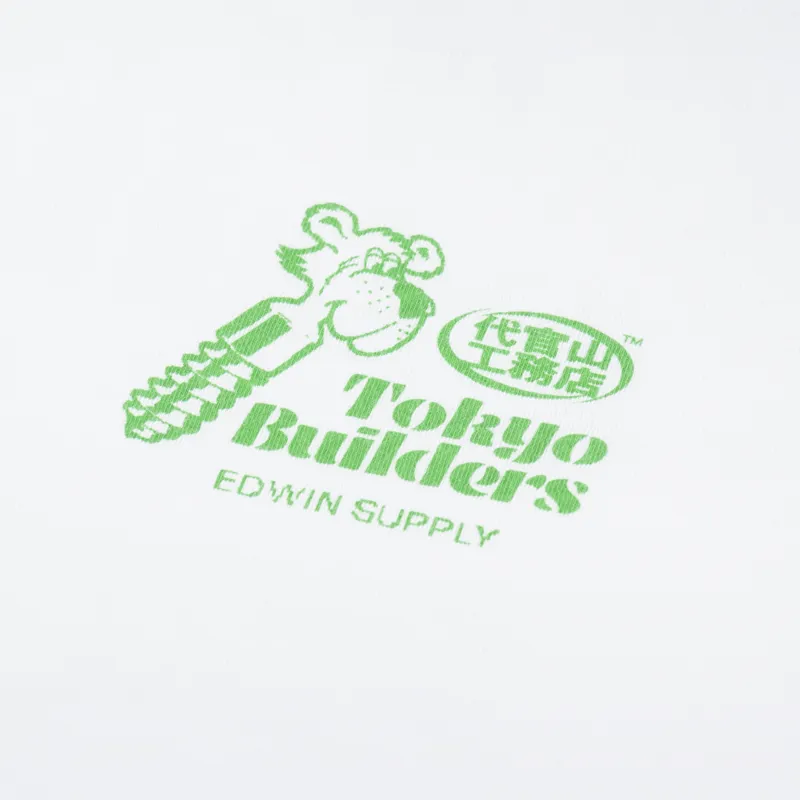 Edwin Tokyo Builders T Shirt White-5