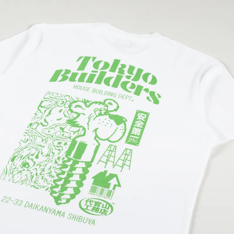 Edwin Tokyo Builders T Shirt White-2