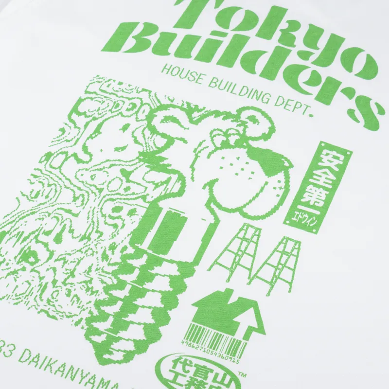 Edwin Tokyo Builders T Shirt White-4
