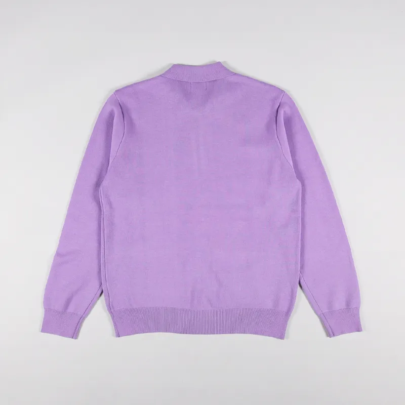 Obey Clothing Mens Knitted Totem Zip Cardigan Purple Flower