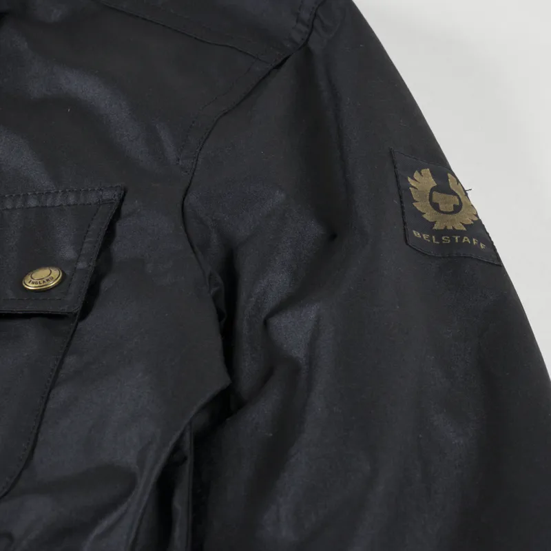 Belstaff Mens Tour Overshirt Black Waxed Cotton Jacket