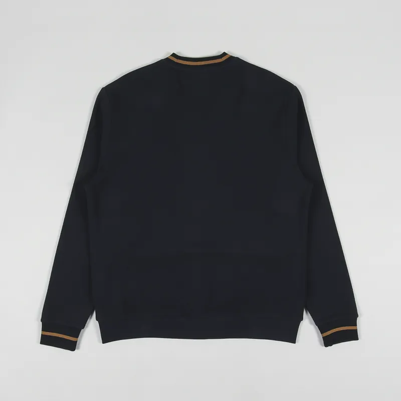 Fred Perry Taped Pique Texture Cardigan Navy-1