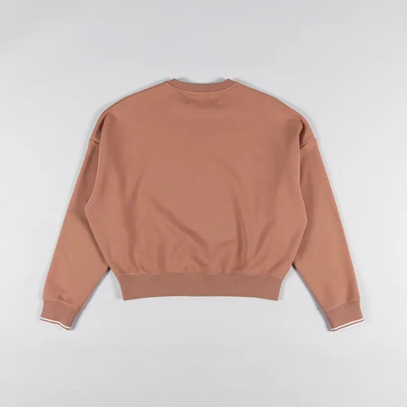 Fred Perry Womens Tipped Sweatshirt Light Rust-3