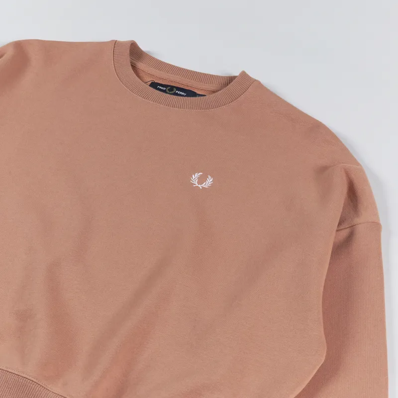 Fred Perry Womens Tipped Sweatshirt Light Rust