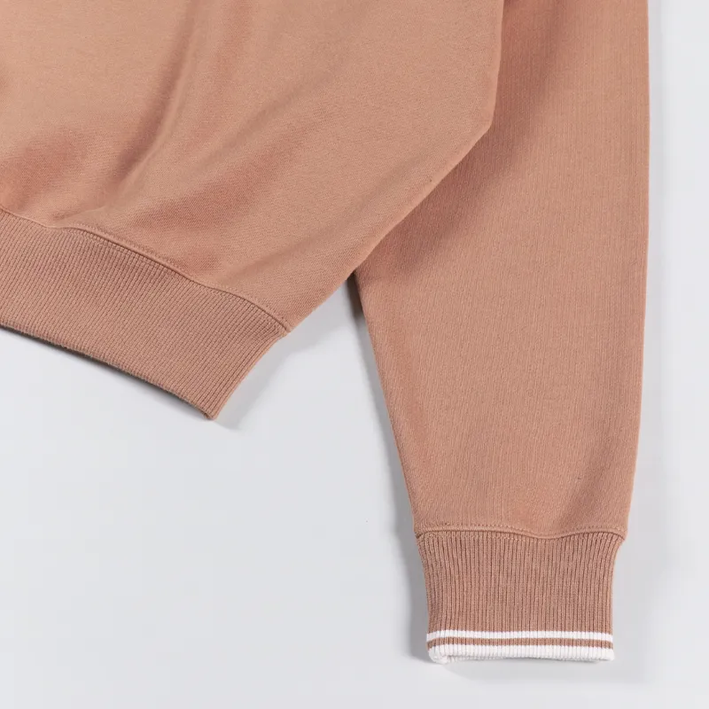 Fred Perry Womens Tipped Sweatshirt Light Rust-6