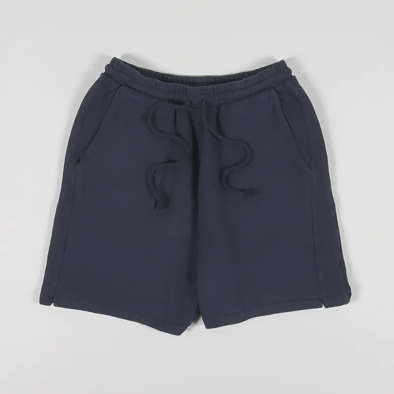 Universal Works Track Short Navy Dry Handle Loopback