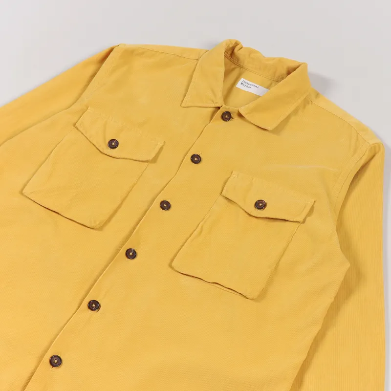 Universal Works Treck Shirt Mustard Super Fine Cord-2
