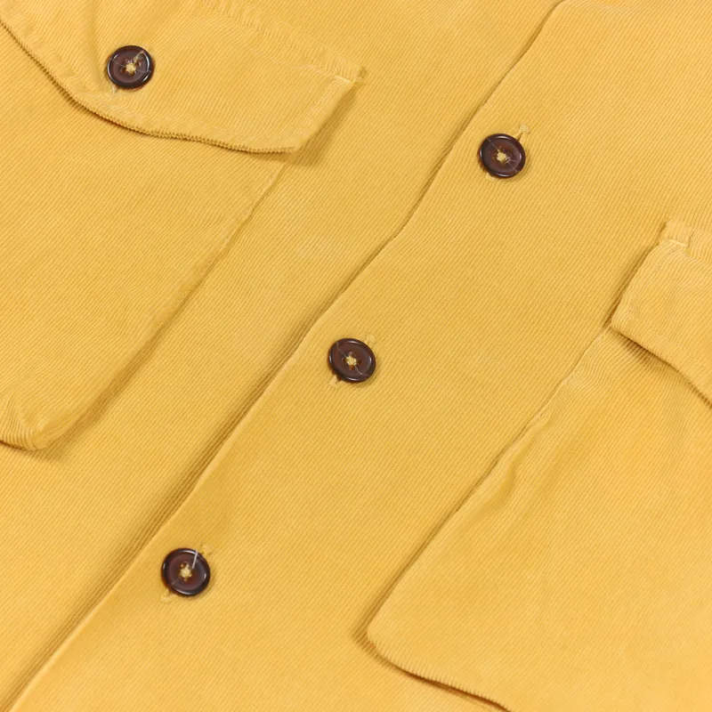 Universal Works Treck Shirt Mustard Super Fine Cord-5