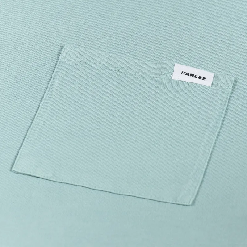 Parlez Trelow Oversized Pigment Pocket T Shirt Aqua Washed-2