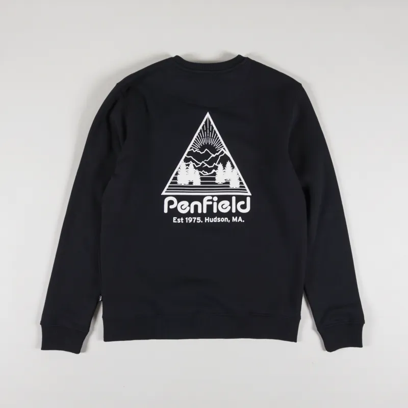 Penfield Triangle Mountain Graphic Sweatshirt Black