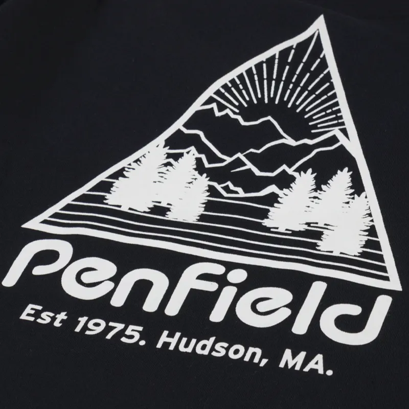 Penfield Triangle Mountain Graphic Sweatshirt Black-3