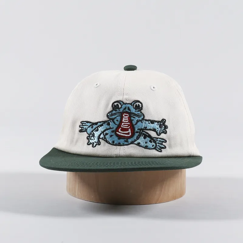 Obey Trip 6 Panel Snapback Cap Unbleached-2