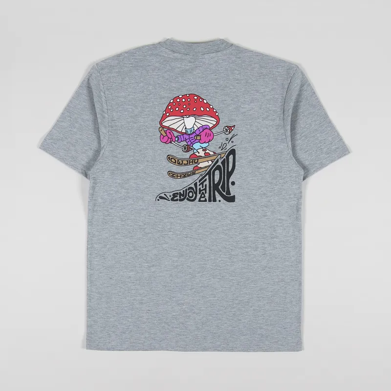 Hikerdelic Trip T Shirt Grey Marl