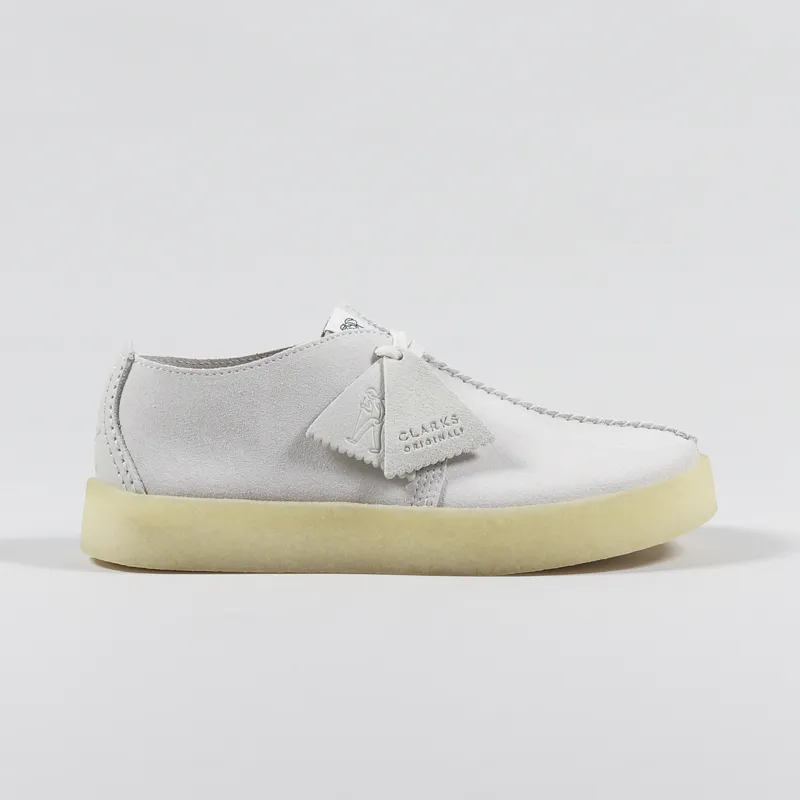 Clarks Originals Trek Cup Shoes White Suede-4