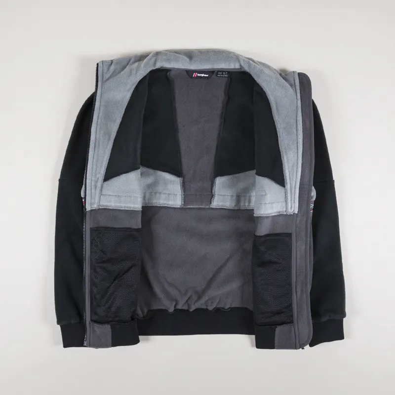 Berghaus Tramantana 91 Fleece Jacket Jet Black Grey Pinstripe-1