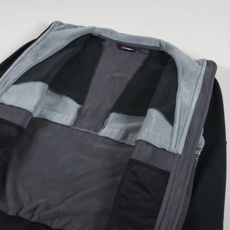 Berghaus Tramantana 91 Fleece Jacket Jet Black Grey Pinstripe-4