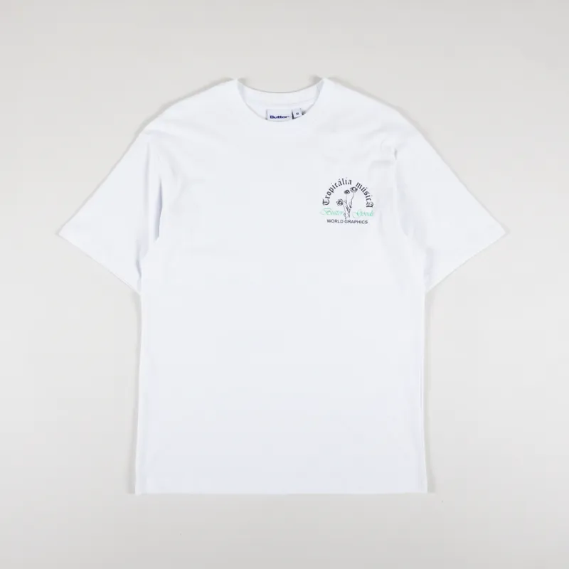 Butter Goods Tropicalia T Shirt White-1