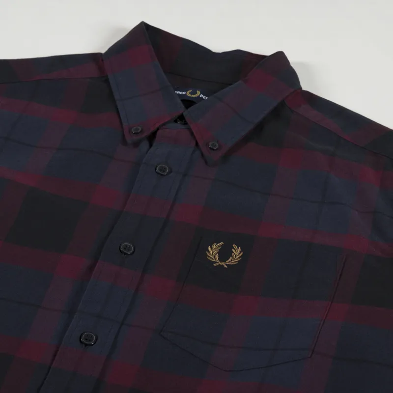 Fred Perry Tartan Shirt Oxblood-4