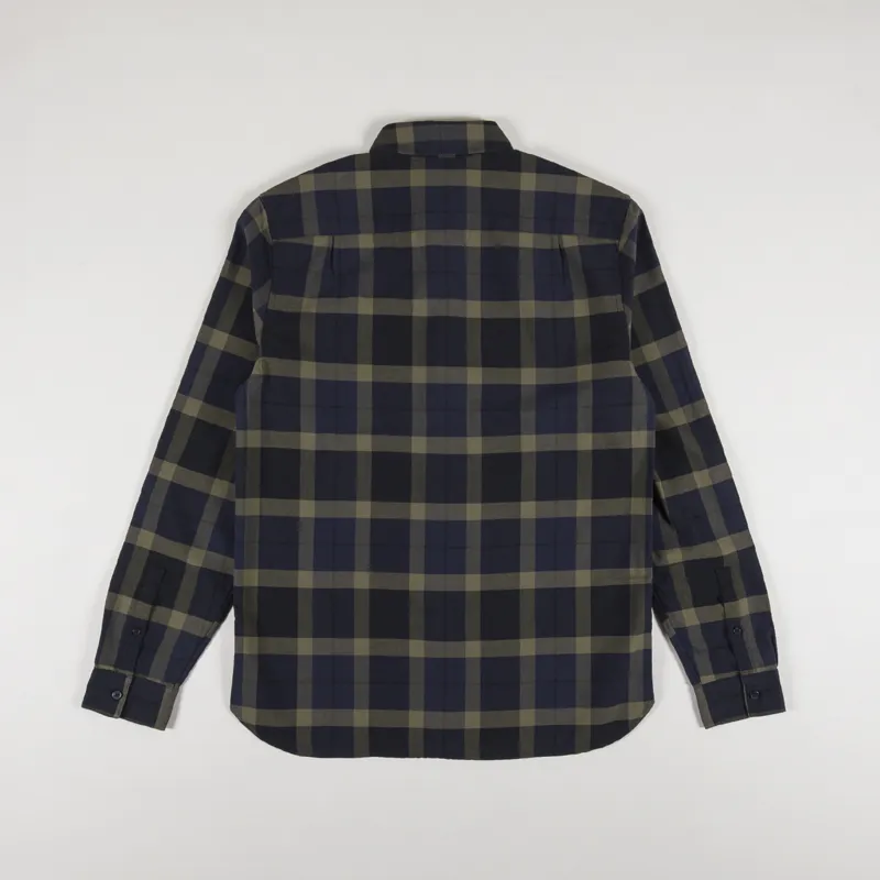 Fred Perry Mens Tartan Smart Long Sleeve Shirt Uniform Green