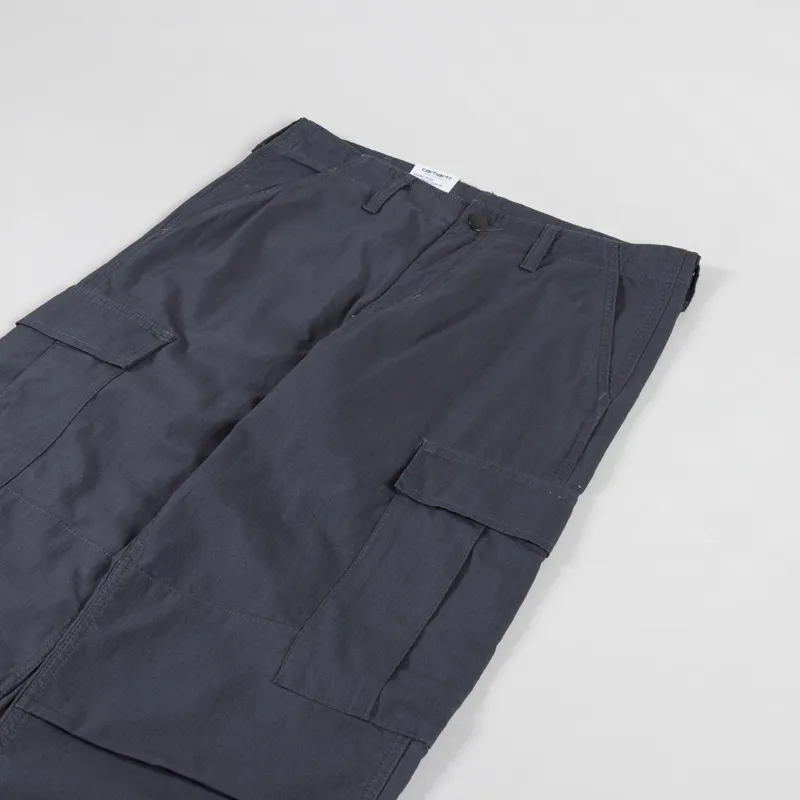 Carhartt WIP Regular Cargo Pant Graphite Rinsed Columbia Ripstop-3