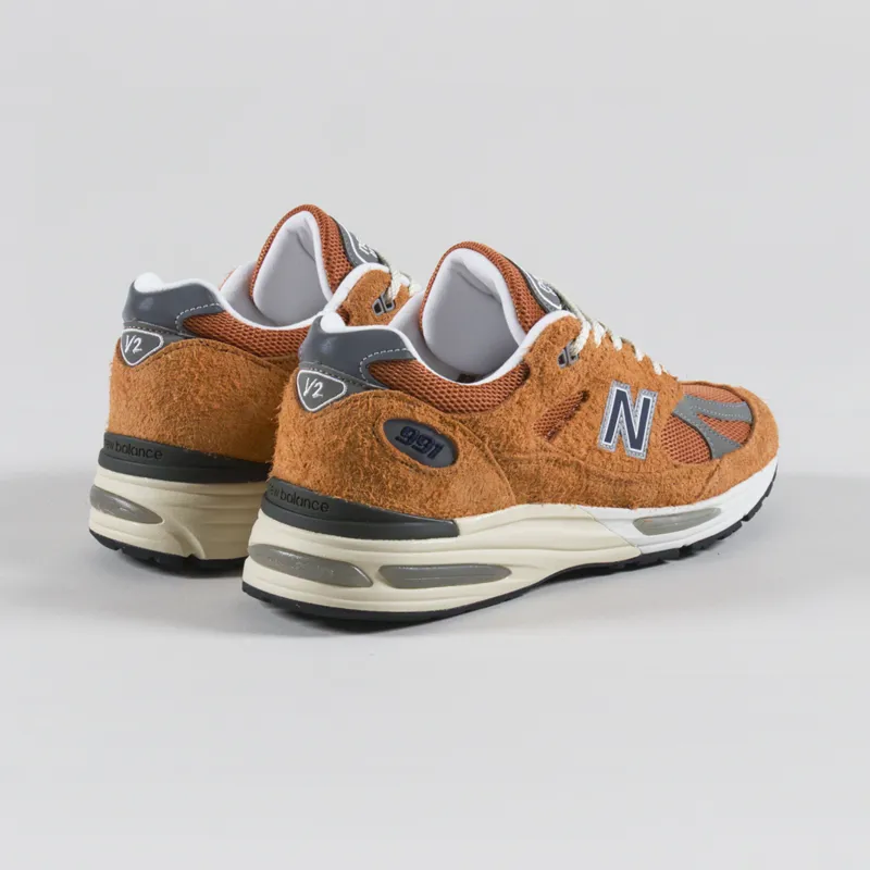 New Balance Made in UK 991v2 Grounded Pastels Shoes Gold Earth-1