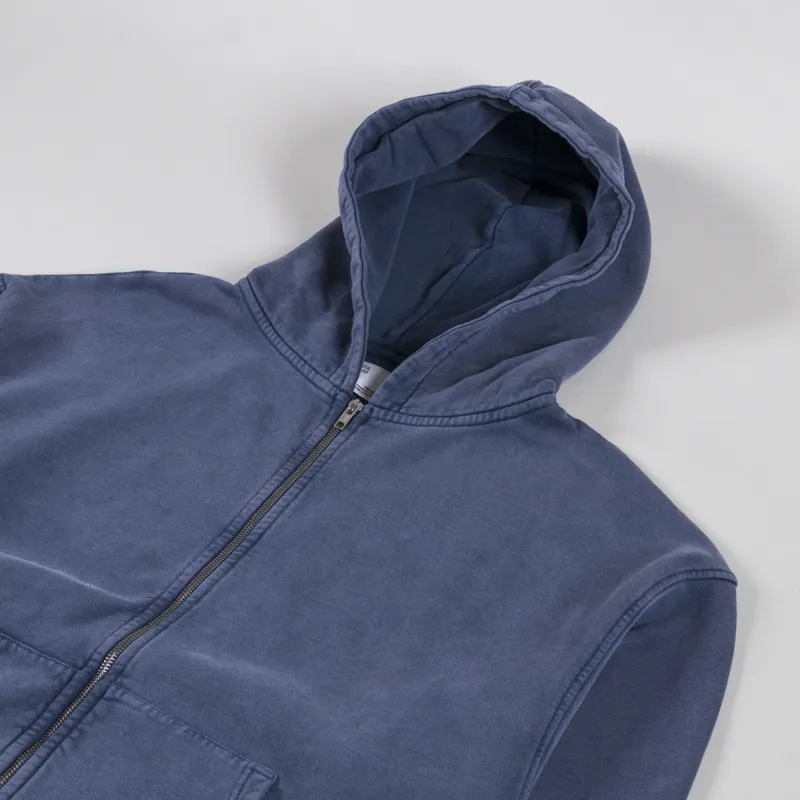 Colorful Standard Organic Oversized Zip Hoodie Neptune Blue-2