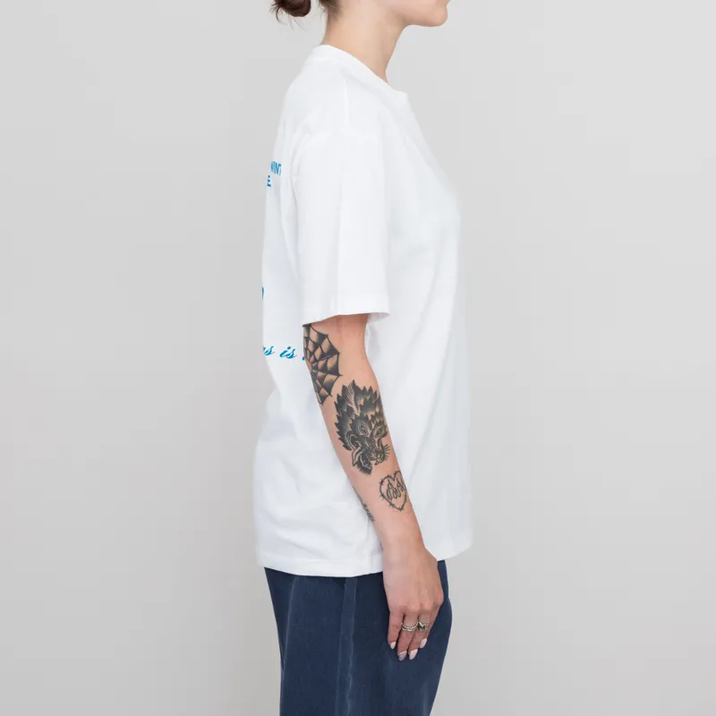 Carhartt WIP Womens Exchange T Shirt White Blue-1