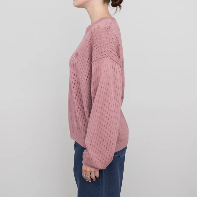 Carhartt WIP Womens Norlina Sweater Dusty Fuchsia-1