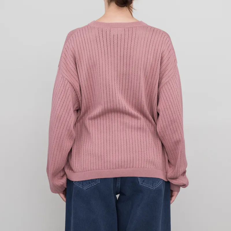 Carhartt WIP Womens Norlina Sweater Dusty Fuchsia-2