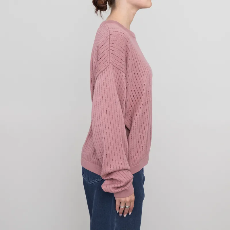 Carhartt WIP Womens Norlina Sweater Dusty Fuchsia-3