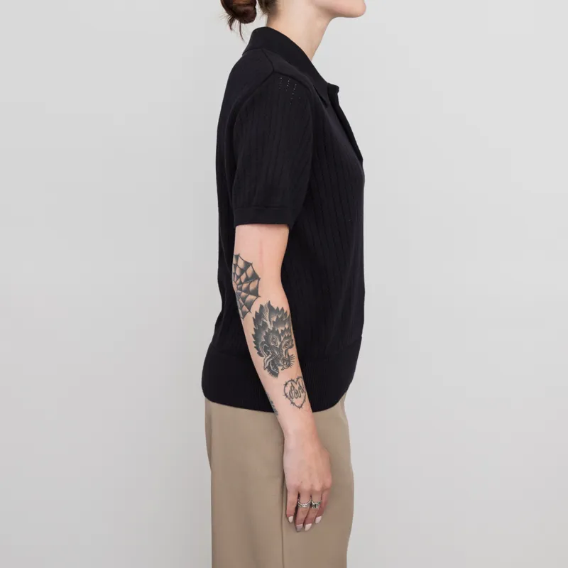 Carhartt WIP Womens Norlina Polo Black-3