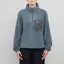 Patagonia Womens Microdini Half Zip Fleece Pullover Nouveau Green Campfire