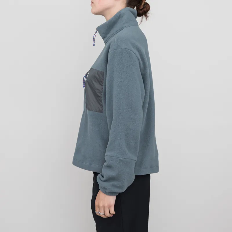 Patagonia Womens Microdini Half Zip Fleece Pullover Nouveau Green Campfire-1