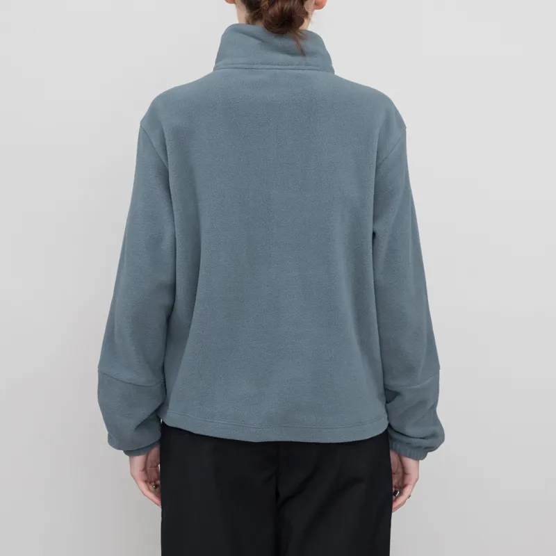 Patagonia Womens Microdini Half Zip Fleece Pullover Nouveau Green Campfire-2