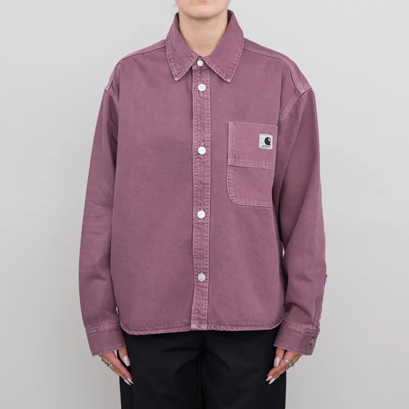 Carhartt WIP Womens Georgia Shirt Jac Dusty Fuchsia