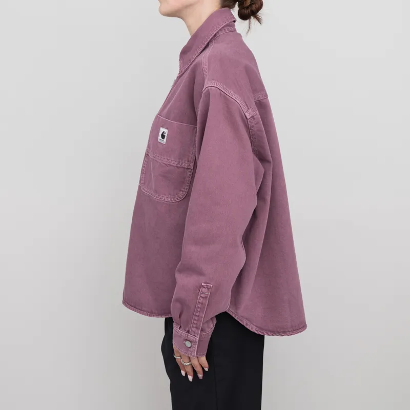 Carhartt WIP Womens Georgia Shirt Jac Dusty Fuchsia-1