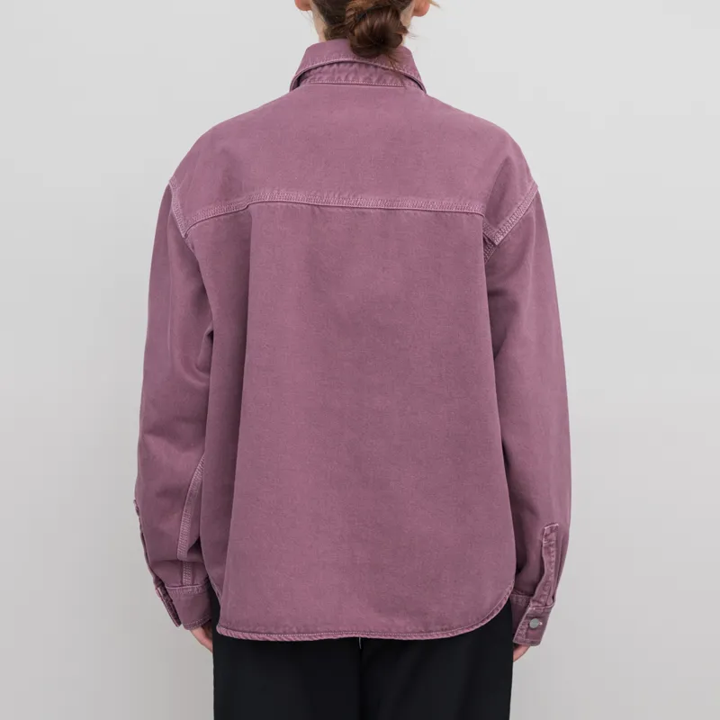 Carhartt WIP Womens Georgia Shirt Jac Dusty Fuchsia-2