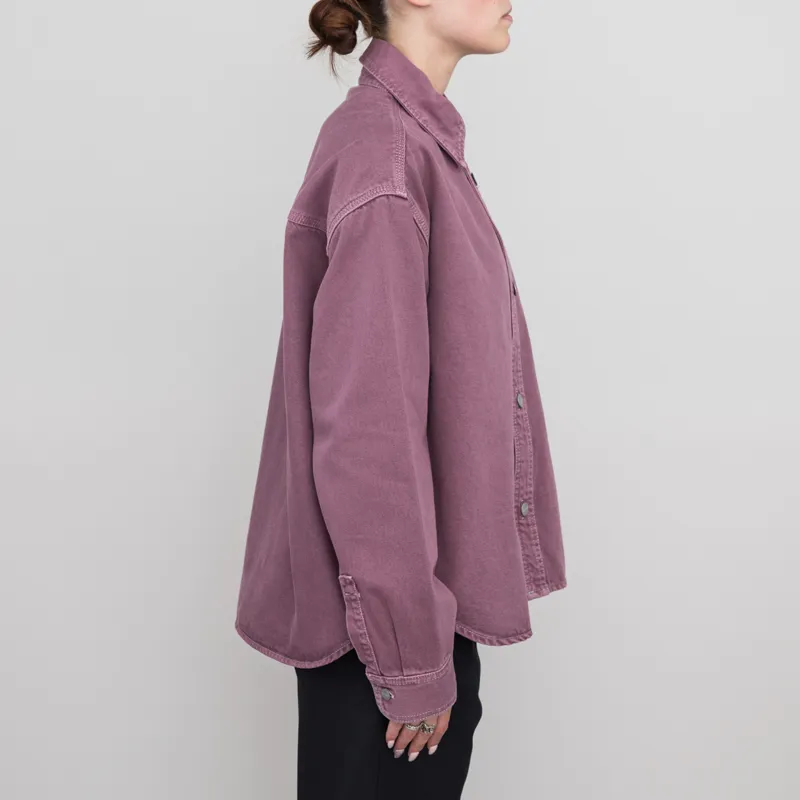 Carhartt WIP Womens Georgia Shirt Jac Dusty Fuchsia-3