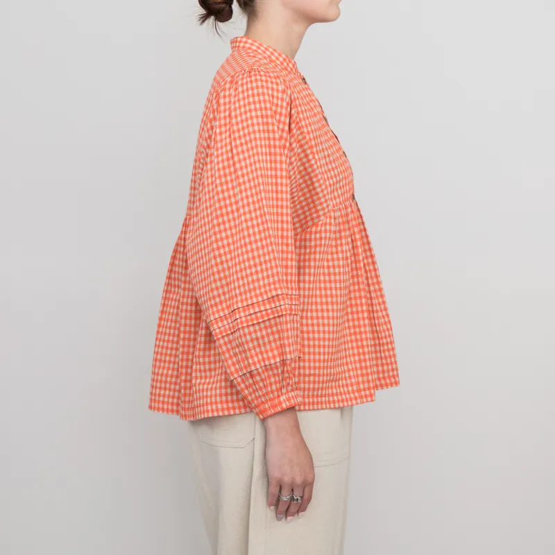 Sideline Womens Happy Shirt Red Check-3