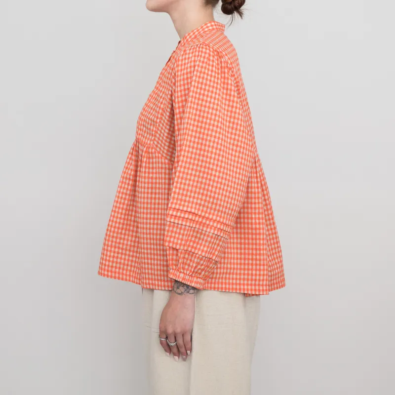 Sideline Womens Happy Shirt Red Check-1