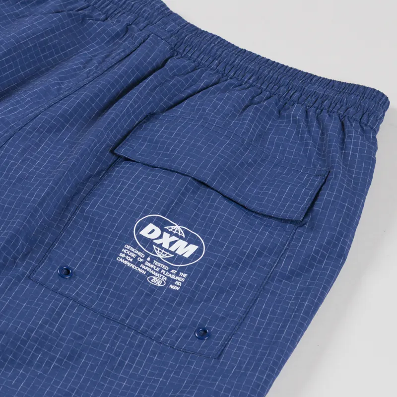 Deus Ex Machina Service Swim Shorts Mechanic Blue-4