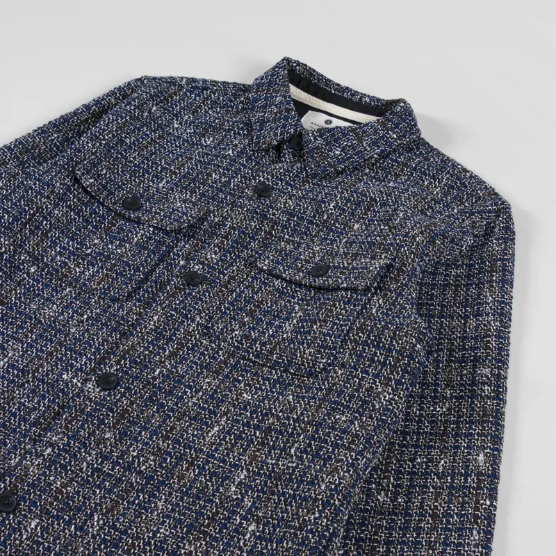 Anerkjendt Akoscar Boucle Overshirt Sky Captain-2