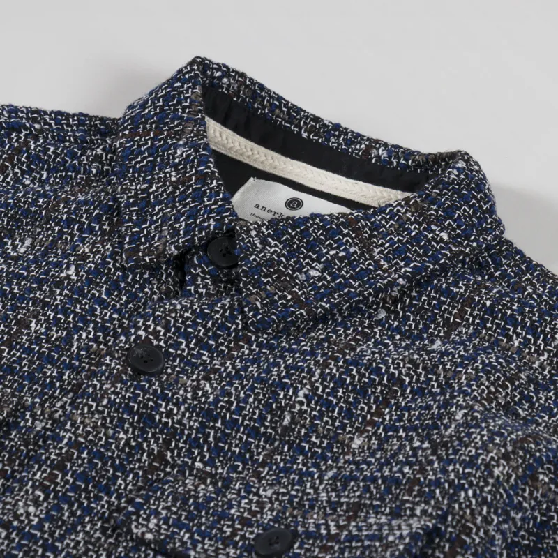 Anerkjendt Akoscar Boucle Overshirt Sky Captain-4