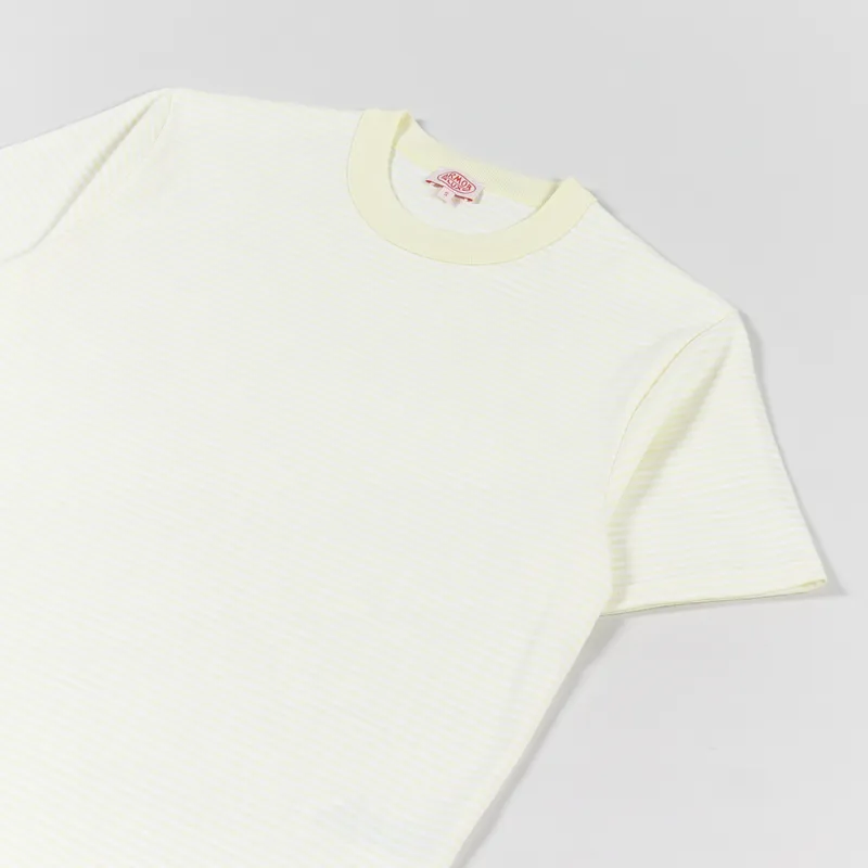 Armor Lux Heritage T Shirt Soft Yellow Blanc-2