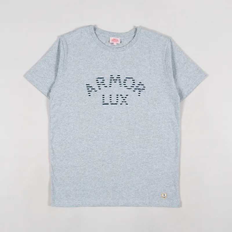 Armor Lux Heritage Serigraphie T Shirt Gris Chine